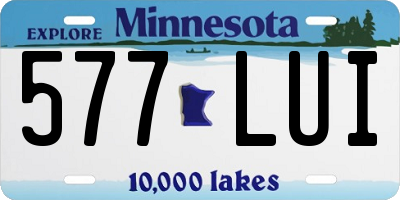 MN license plate 577LUI