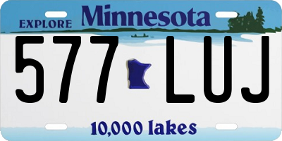 MN license plate 577LUJ