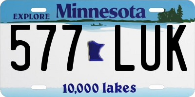 MN license plate 577LUK