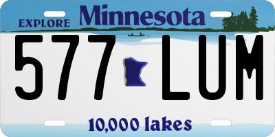 MN license plate 577LUM