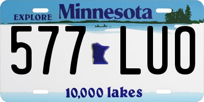 MN license plate 577LUO