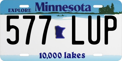 MN license plate 577LUP