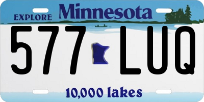 MN license plate 577LUQ