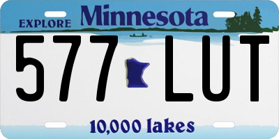 MN license plate 577LUT