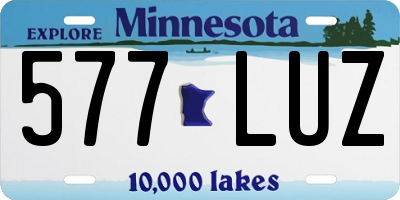 MN license plate 577LUZ
