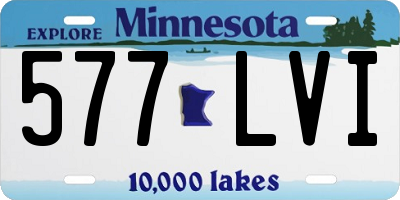 MN license plate 577LVI