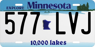 MN license plate 577LVJ