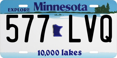 MN license plate 577LVQ