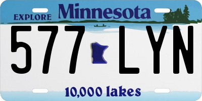 MN license plate 577LYN