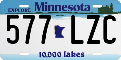MN license plate 577LZC