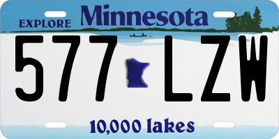 MN license plate 577LZW