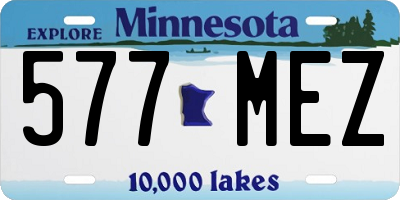 MN license plate 577MEZ