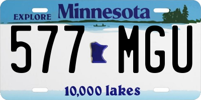 MN license plate 577MGU