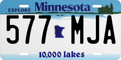 MN license plate 577MJA