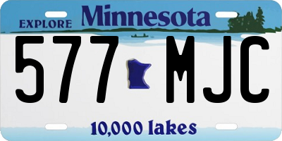 MN license plate 577MJC