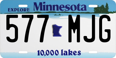 MN license plate 577MJG