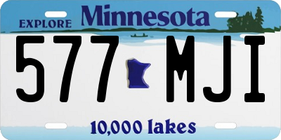 MN license plate 577MJI