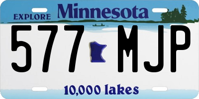 MN license plate 577MJP