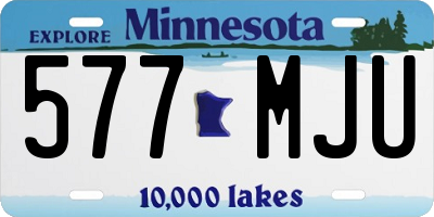 MN license plate 577MJU