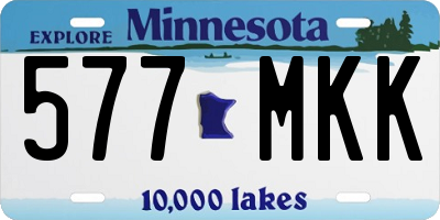 MN license plate 577MKK
