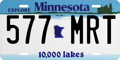 MN license plate 577MRT
