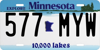 MN license plate 577MYW