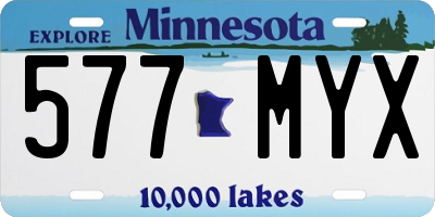 MN license plate 577MYX