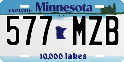 MN license plate 577MZB