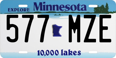MN license plate 577MZE
