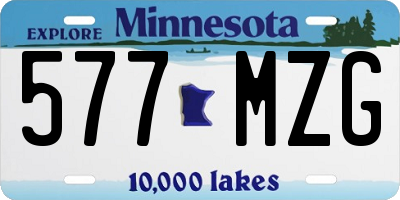MN license plate 577MZG