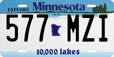 MN license plate 577MZI