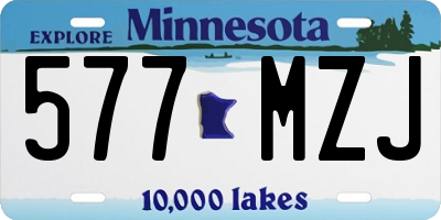 MN license plate 577MZJ