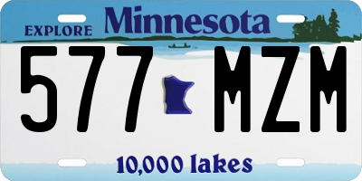 MN license plate 577MZM