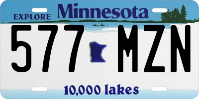 MN license plate 577MZN
