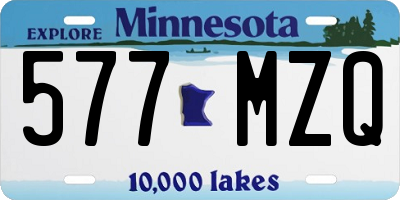 MN license plate 577MZQ