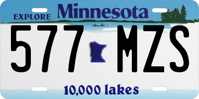 MN license plate 577MZS