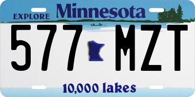 MN license plate 577MZT