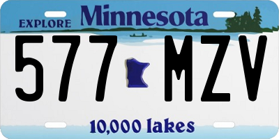 MN license plate 577MZV