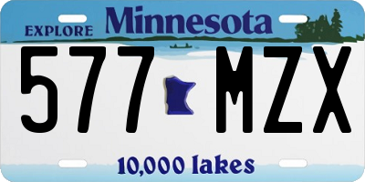 MN license plate 577MZX
