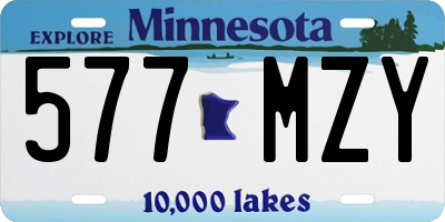 MN license plate 577MZY