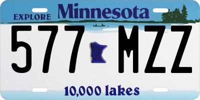 MN license plate 577MZZ