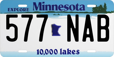 MN license plate 577NAB