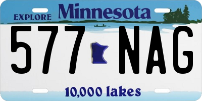 MN license plate 577NAG