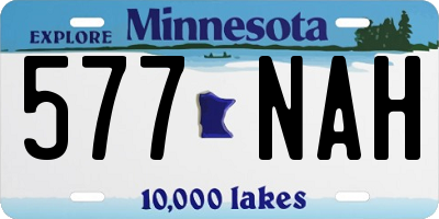 MN license plate 577NAH