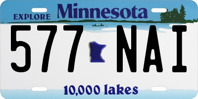 MN license plate 577NAI