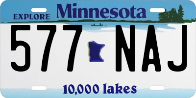MN license plate 577NAJ