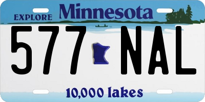 MN license plate 577NAL