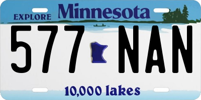 MN license plate 577NAN
