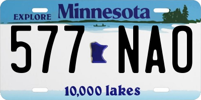 MN license plate 577NAO