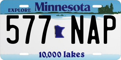 MN license plate 577NAP